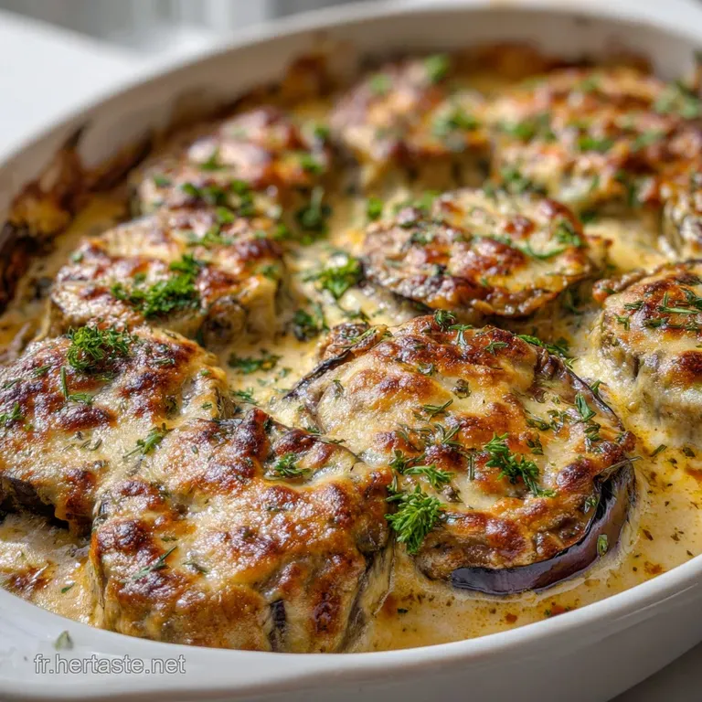 Gratin Daubergine Viande Hach&eacute;e : Soleil Et B&eacute;chamel Dor&eacute;e presentation