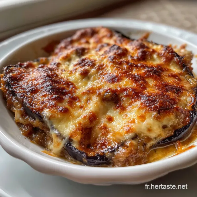 Gratin dAubergine Viande Hachée : Soleil et Béchamel Dorée
