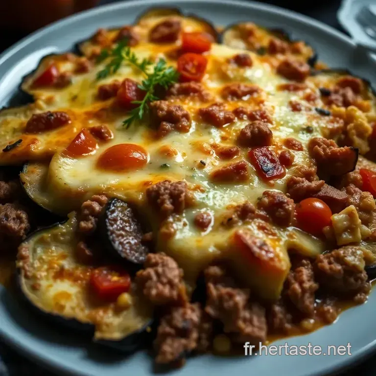 Gratin D aubergines &Agrave; La Viande Hach&eacute;e presentation