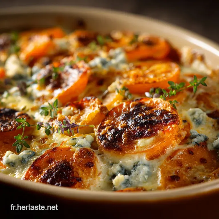 Le Gratin De Courge Butternut Au Roquefort Douceur Et Caract&egrave;re presentation