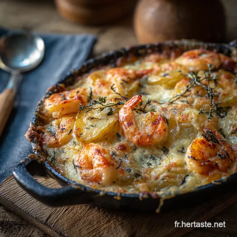 Gratin L&eacute;ger Aux Crevettes Et Pommes De Terre La Version Sans Complexe presentation