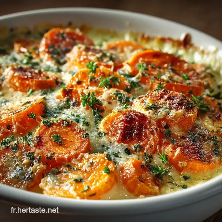 Gratin de Carottes Léger Béchamel Light Onctueuse Muscade et Comté