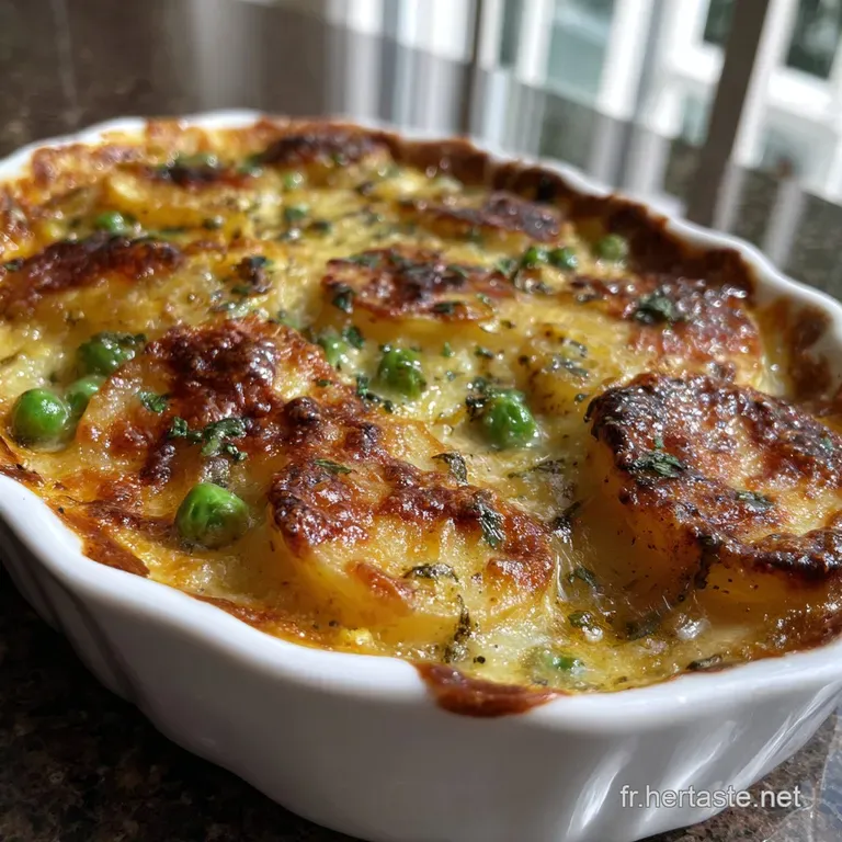 Gratin Pommes Petit Pois : Recette Fran&ccedil;aise R&eacute;confortante
