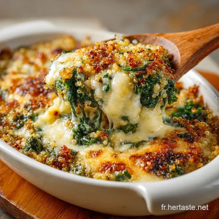 Le Gratin Soleil Du Sud Quinoa &Eacute;pinards Frais Et Mozzarella Fondante presentation