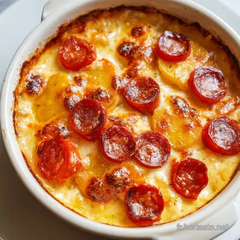 Gratin Rustique de Pommes: Chorizo et B&eacute;chamel