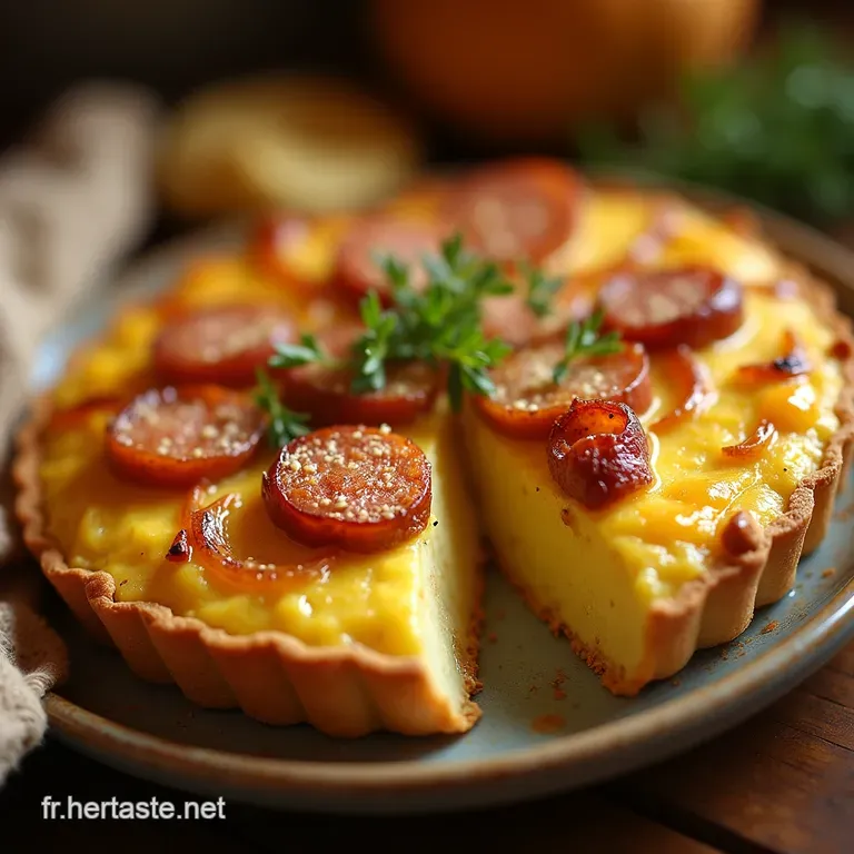 La Tartiflette Revisit&eacute; Croustillant De Pommes De Terre Et Saucisses Fum&eacute;es presentation