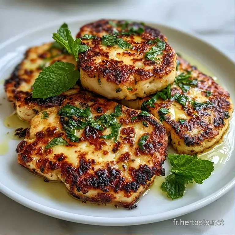 Morceaux de fromage dor&eacute; dispos&eacute;s avec soin, accompagn&eacute;s d'un quartier de citron jaune vif sur un fond minimaliste.