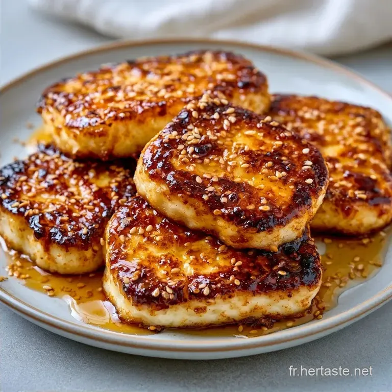 Halloumi R&ocirc;ti Au Miel Et S&eacute;same Caram&eacute;lis&eacute;