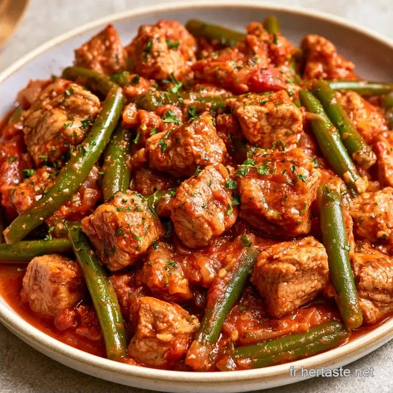 Loubia Khadra: Haricots Verts Sauce Tomate