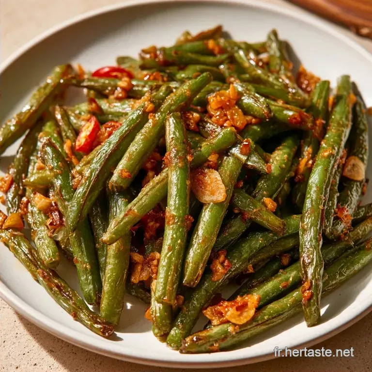 Haricots Verts Sichuan &agrave; l Ail et Gingembre