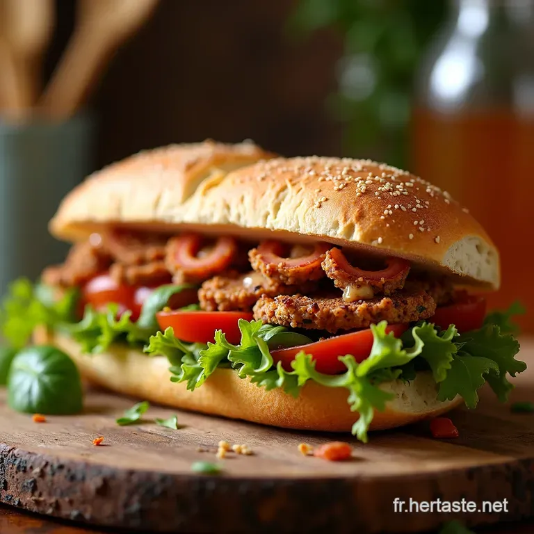 Italian Grinder Salad Sandwich La D&eacute;licieuse F&ecirc;te Dans Une Baguette presentation