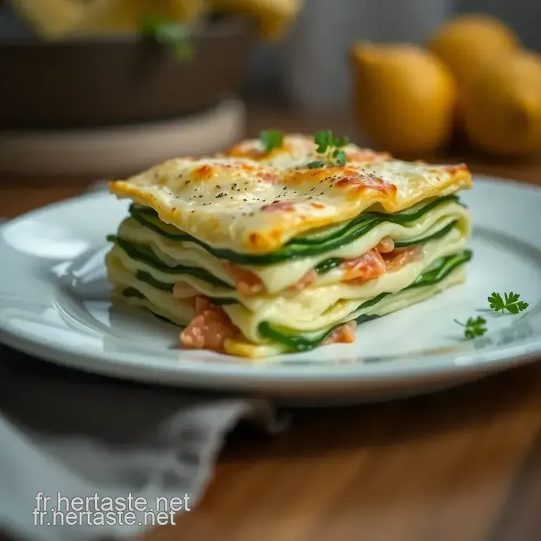 Lasagnes L&eacute;g&egrave;res Courgette & Saumon Fum&eacute; &ndash; L&rsquo;accord Parfait De La Mer Et Du Jardin presentation
