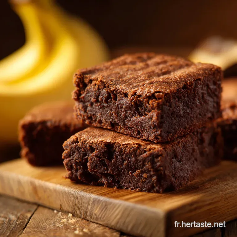 Brownie Banane et Beurre de Cacahuète Fudgy Recette Zéro Sucre Ajouté