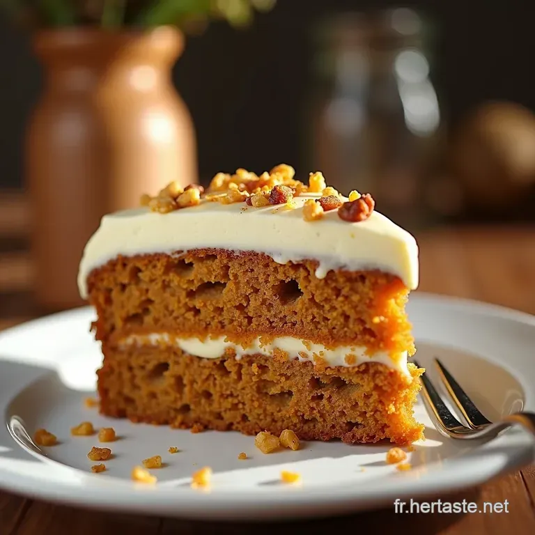 Le Moelleux Carottenoix De P&eacute;can Gla&ccedil;age Cr&eacute;meux Grandm&egrave;re presentation