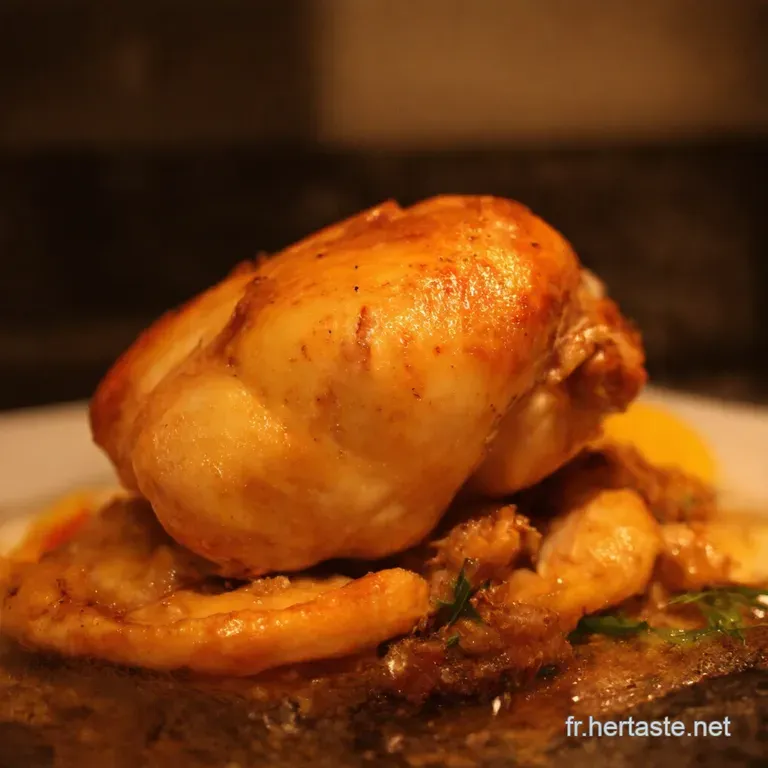 Le Poulet R&ocirc;ti Parfum&eacute; Au Citron Et Aux Herbes De Provence presentation