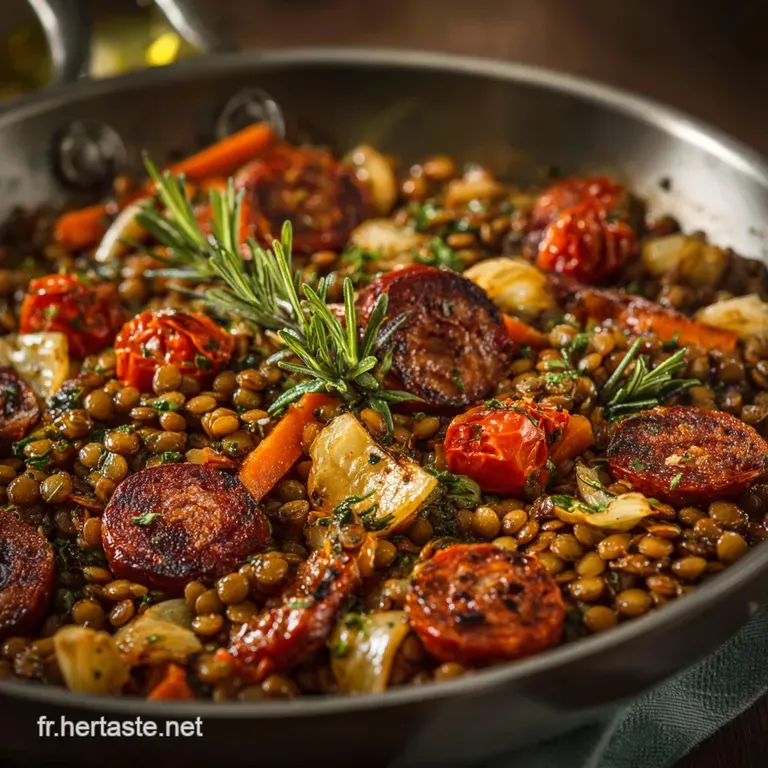 Lentilles Au Chorizo Et L&eacute;gumes Le Mijot&eacute; Rustique Qui R&eacute;chauffe Lhiver presentation