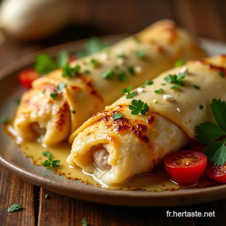 Les Croustillants Au Poulet Ail Et Fromage presentation