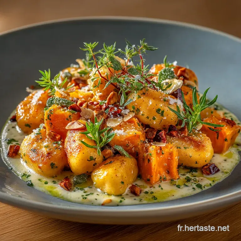 Les Gnocchis De Courge Butternut R&ocirc;tie Beurre De Sauge Noisette presentation