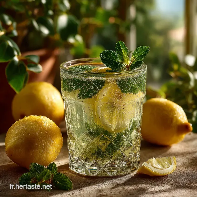 La Perle Tropicale Limonade Maison &Agrave; La Noix De Coco Et Menthe Fra&icirc;che presentation