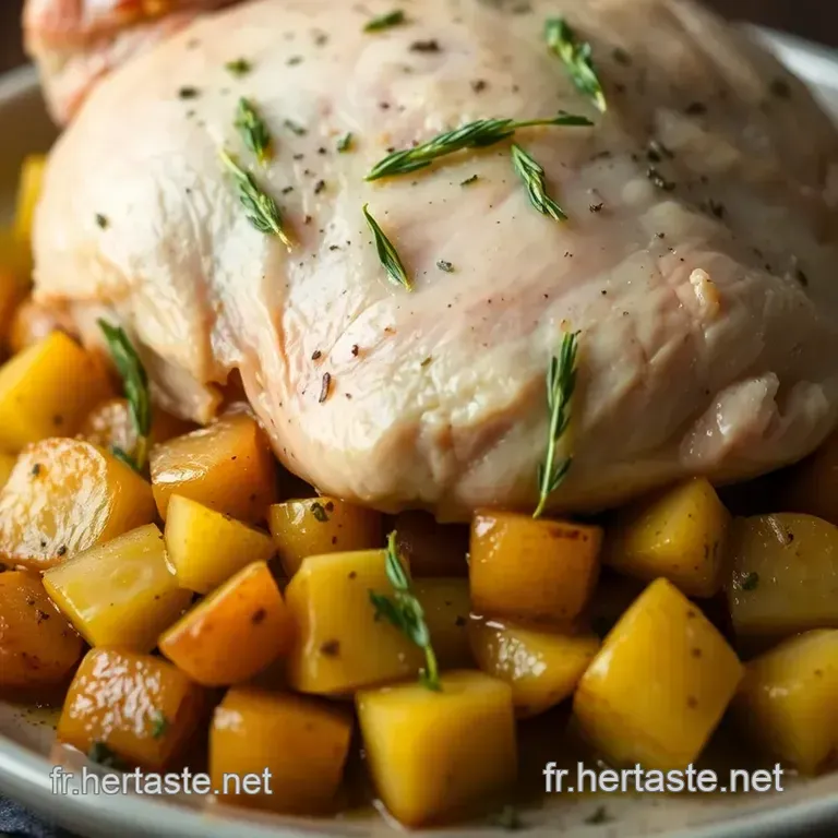 Manchon De Canard Confits Aux Aromates Et Pommes De Terre Saut&eacute;es presentation