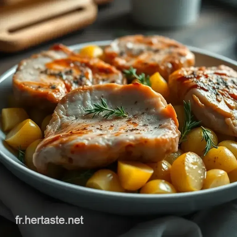 Manchon de Canard Confits aux Aromates et Pommes de Terre Saut&eacute;es