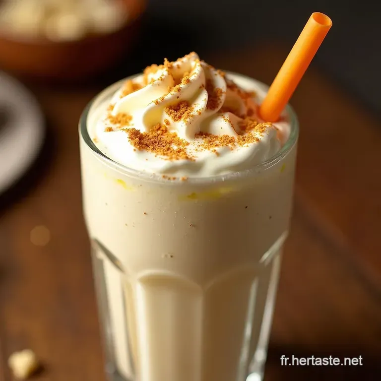 Le Milkshake Vanille Classique La Perfection Cr&eacute;meuse &Agrave; La Fran&ccedil;aise presentation