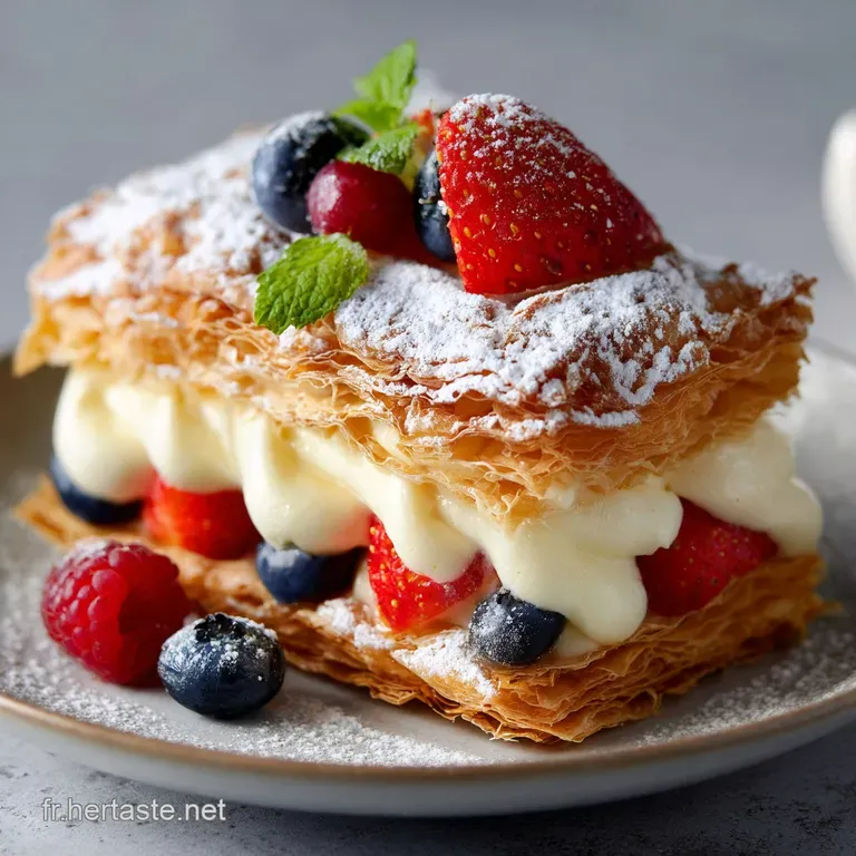 Recette Facile de Millefeuille &agrave; la Vanille
