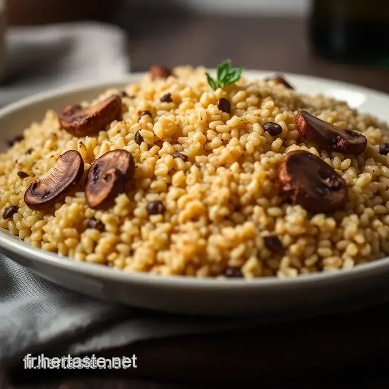 Millet Pilaf Aux Champignons Et Herbes Fra&icirc;ches presentation
