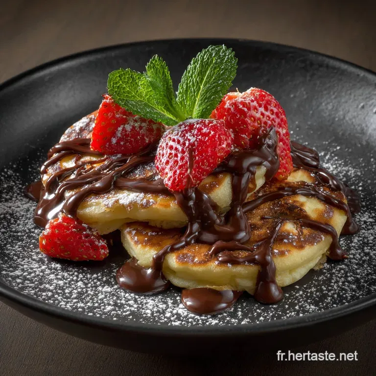 Mini Pancake Au Chocolat : La Recette Des Micro-Pancakes Double Chocolat presentation