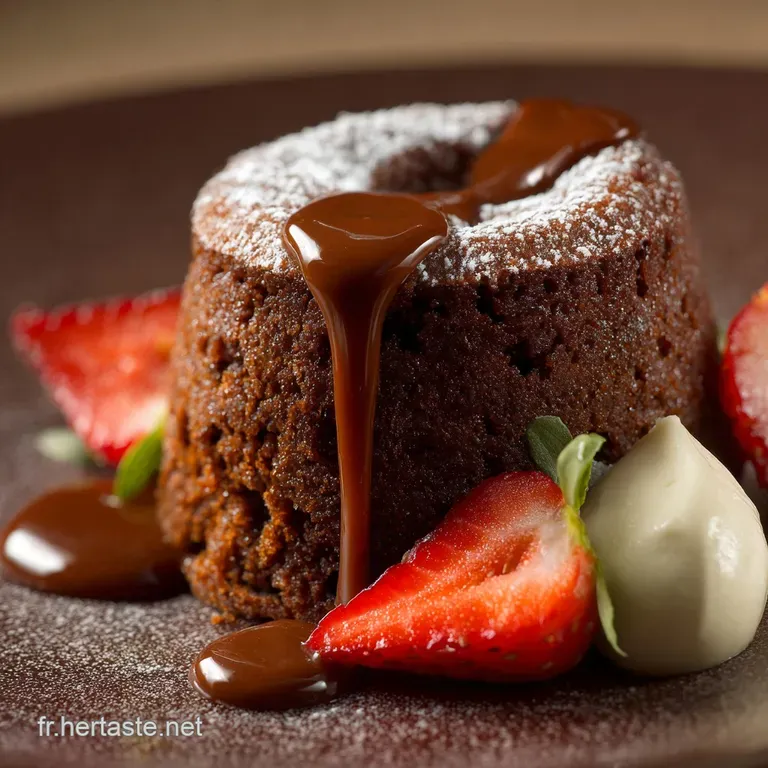 Moelleux Au Chocolat C&oelig;ur Fondant Sans Beurre Version Ultral&eacute;g&egrave;re presentation