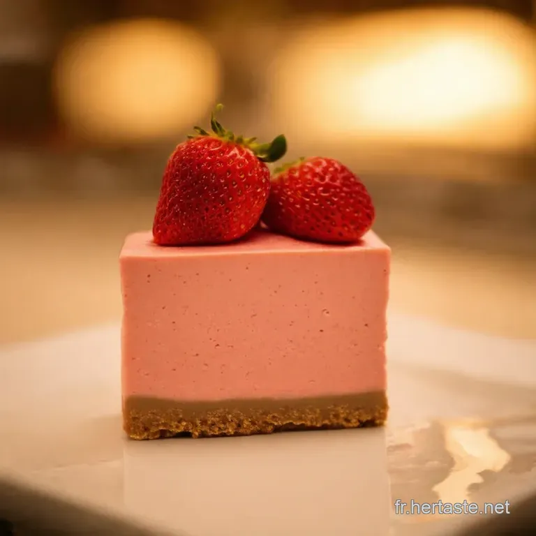 Mousse Aux Fraises Sur Fond De G&eacute;noise presentation