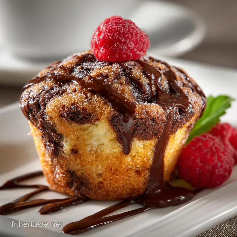 Muffin Au Chocolat Au Fromage Frais Moelleux Et C&oelig;ur Fondant Garanti presentation