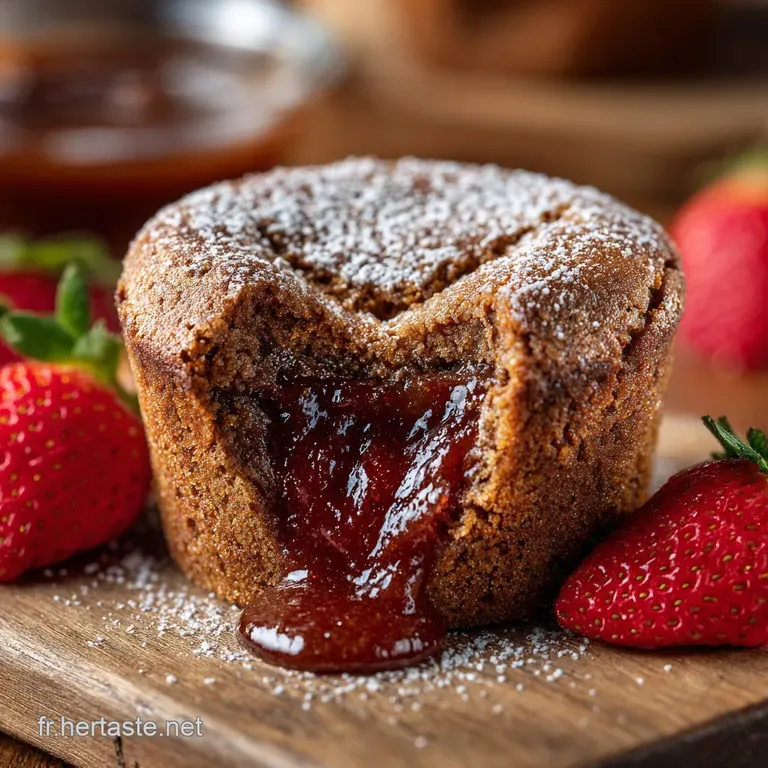 Muffin Fourr&eacute; &Agrave; La P&acirc;te &Agrave; Tartiner Le Secret Du C&oelig;ur Coulant Et Moelleux presentation