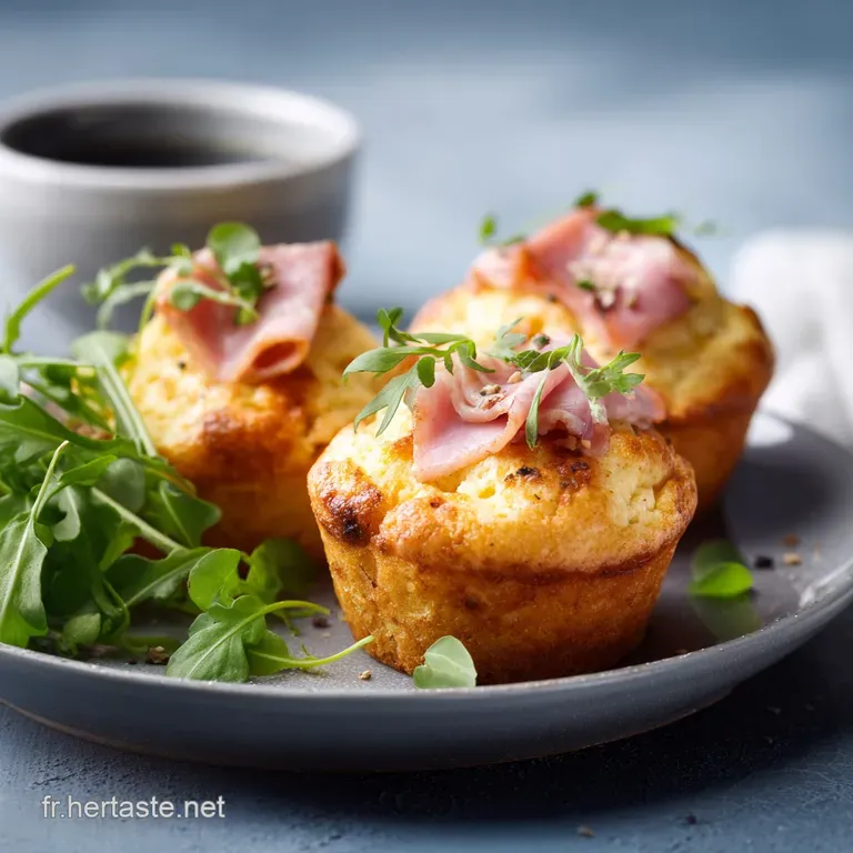 Muffins L&eacute;gers Jambon Et Kiri : Recette Facile presentation