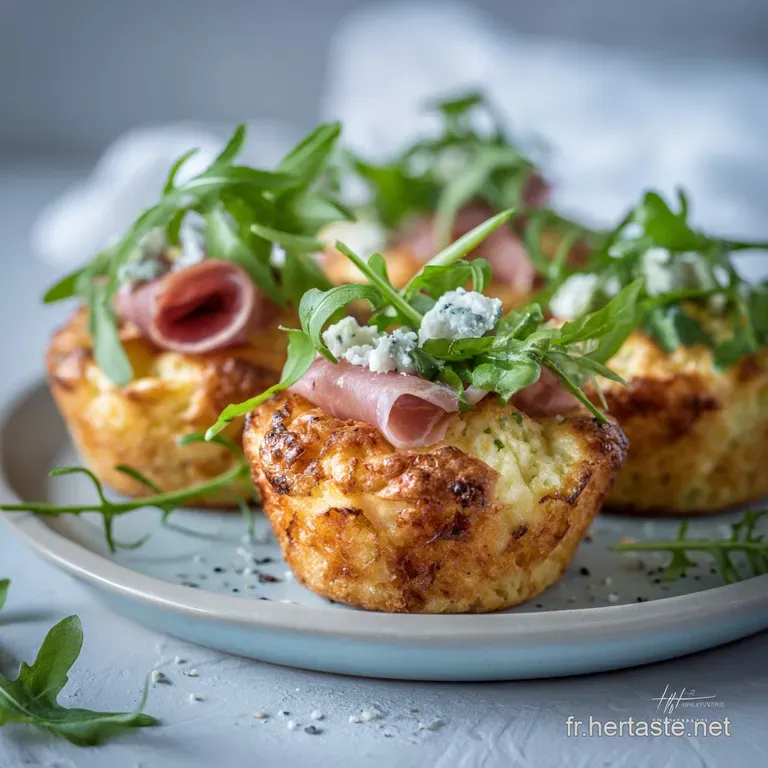 Muffins l&eacute;gers jambon et Kiri : Recette Facile