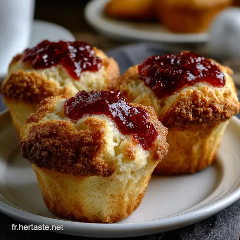 Muffins Lgers Cur Confiture Plat et : Moelleux Garanti