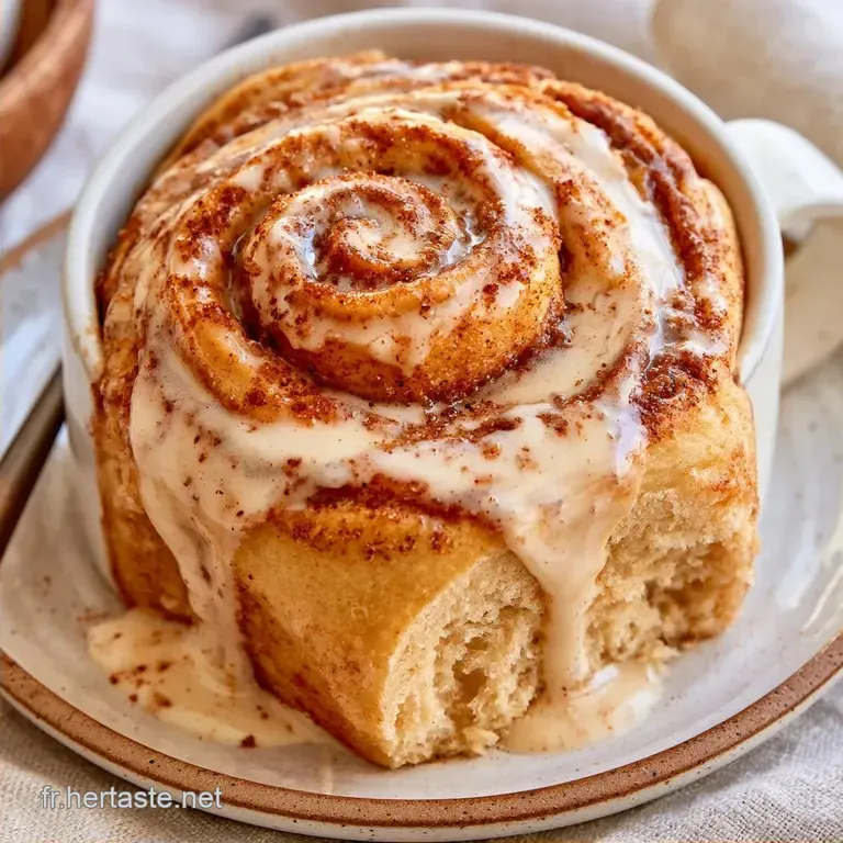 Mugcake Cinnamon Roll Express en 6 Minutes