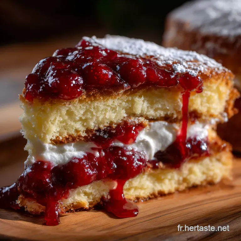 Nude Cake &Agrave; La Confiture De Cerise Le G&acirc;teau Nu &Eacute;l&eacute;gant Au C&oelig;ur De Mascarpone presentation
