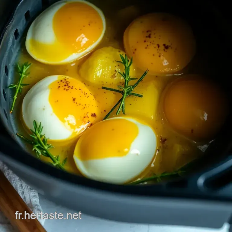 Oeufs Mollet Parfaits &Agrave; L air Fryer presentation