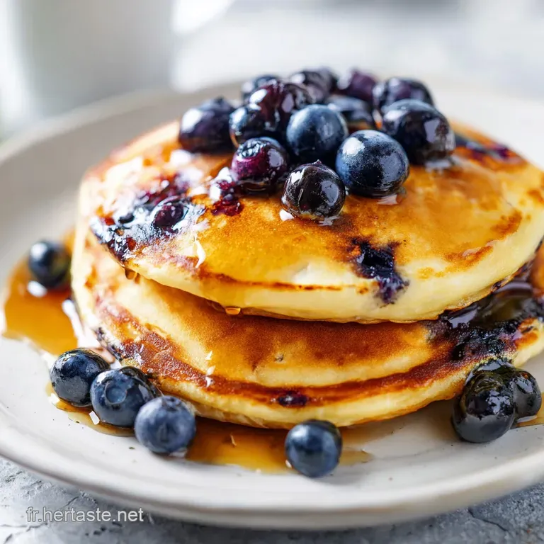 Pancakes Au Yaourt Grec Et Myrtilles: Ultra L&eacute;gers