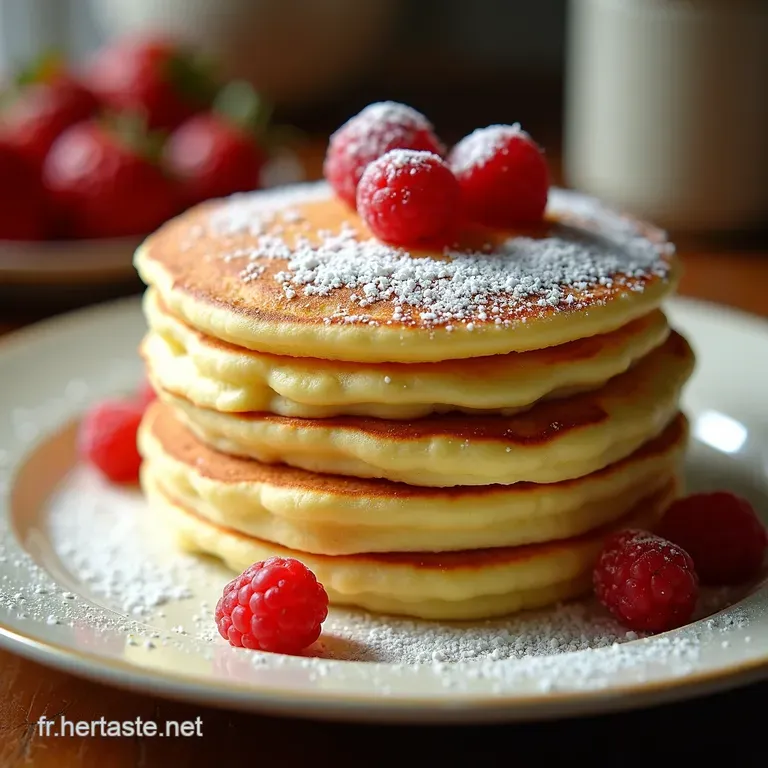 Les Pancakes Souffl&eacute; La L&eacute;g&egrave;ret&eacute; Dun Nuage Pour Un Petitd&eacute;jeuner De Luxe presentation