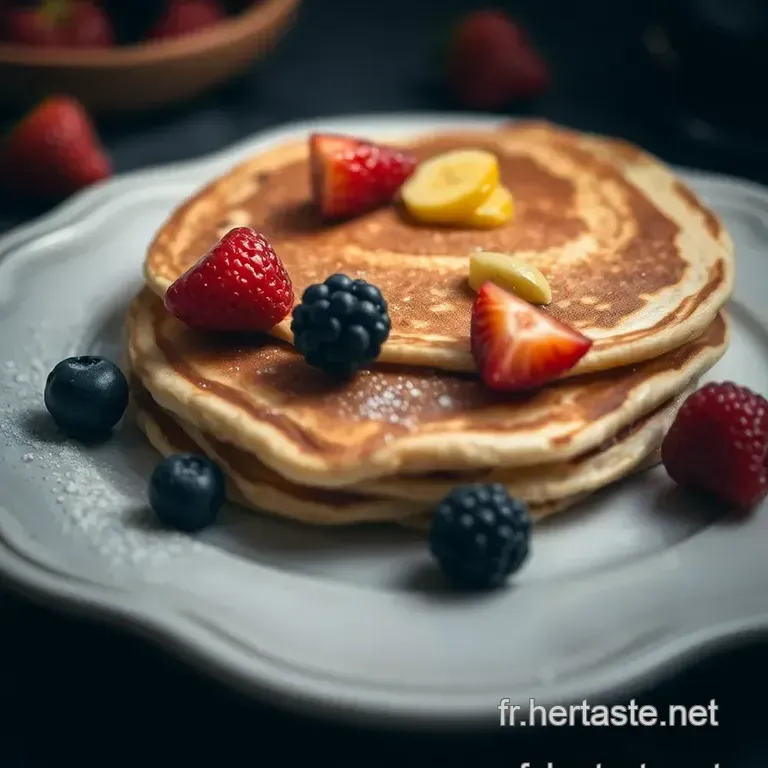 Pancakes Prot&eacute;in&eacute;s Moelleux Aux Fruits presentation