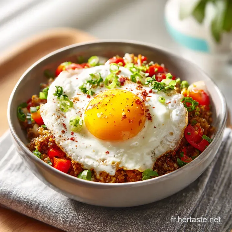 Perfectly plated breakfast: fluffy yellow eggs, golden toast triangles, and bright red tomatoes create an inviting morning...