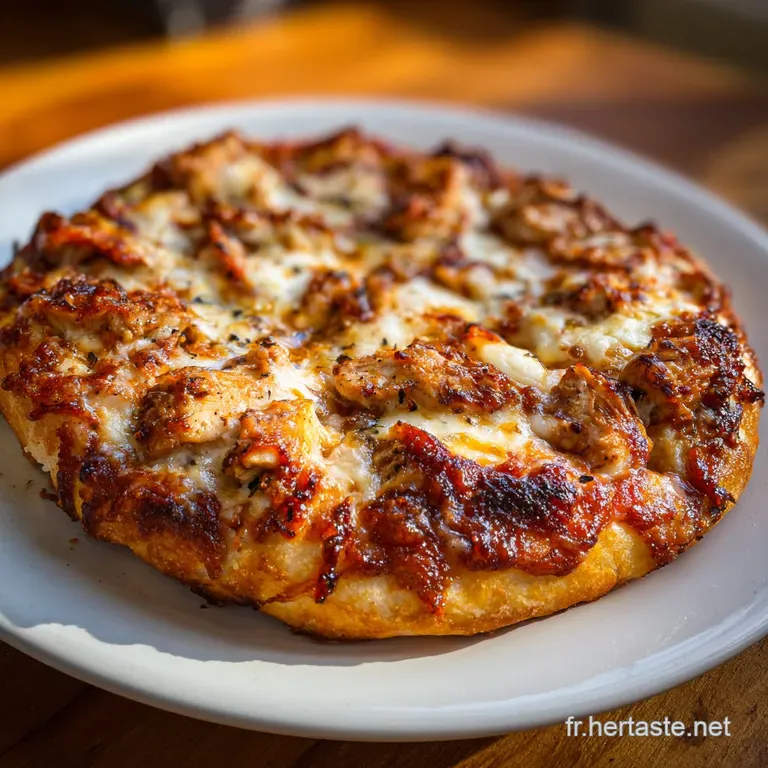 Pizza au Poulet Cr&egrave;me Fra&icirc;che