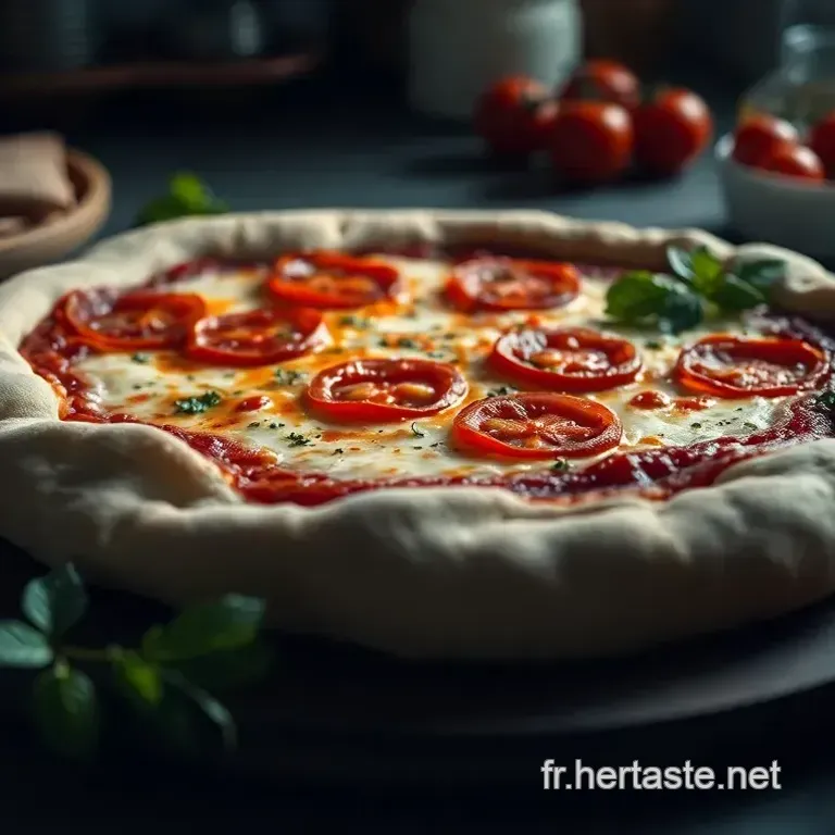 Pizza sur Pierre: P&acirc;te &agrave; Pizza Cuite au Four &agrave; Pierre