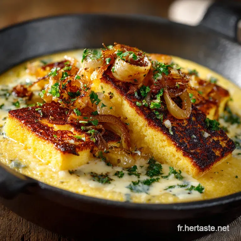 La Polenta Cr&eacute;meuse au Comt&eacute; AOP L&Acirc;me de lAlpage dans lAssiette