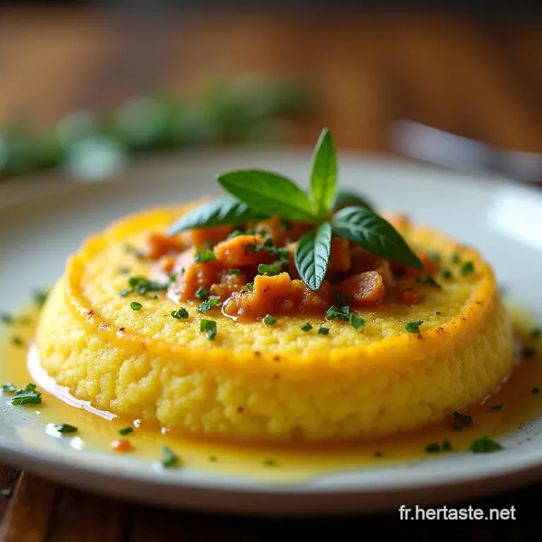 La Polenta Cr&eacute;meuse aux Herbes Fines et Fenouil Caram&eacute;lis&eacute;