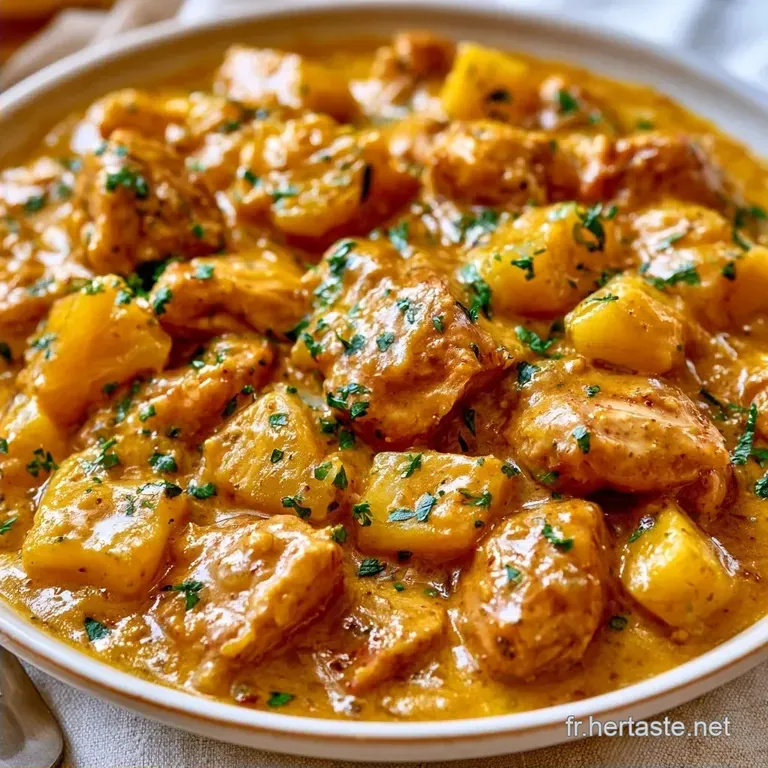 Poulet Ananas Curry en 35 Minutes