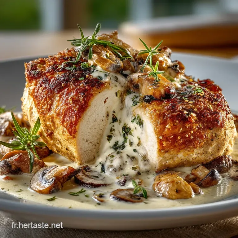 Supr&ecirc;mes De Poulet Et Champignons &Agrave; La Cr&egrave;me Classique presentation