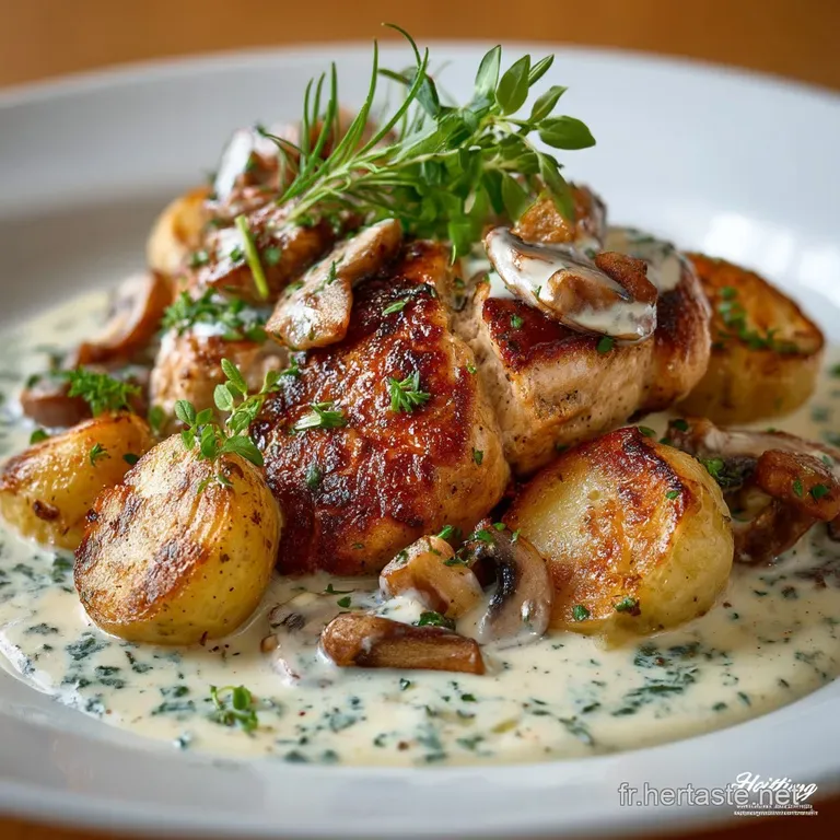 Supr&ecirc;mes de Poulet et Champignons &agrave; la Cr&egrave;me Classique